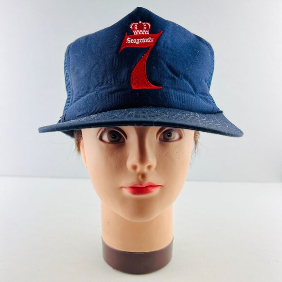 Seagrams 7 Crown Trucker Hat Baseball Style Cap O/S Embroidered Logo - Picture 2 of 7